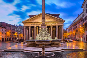 Piazza Della Rotonda And Pantheon